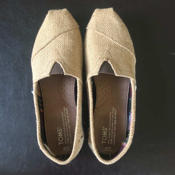 women's toms burlap shoes